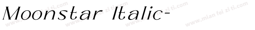 Moonstar Italic字体转换